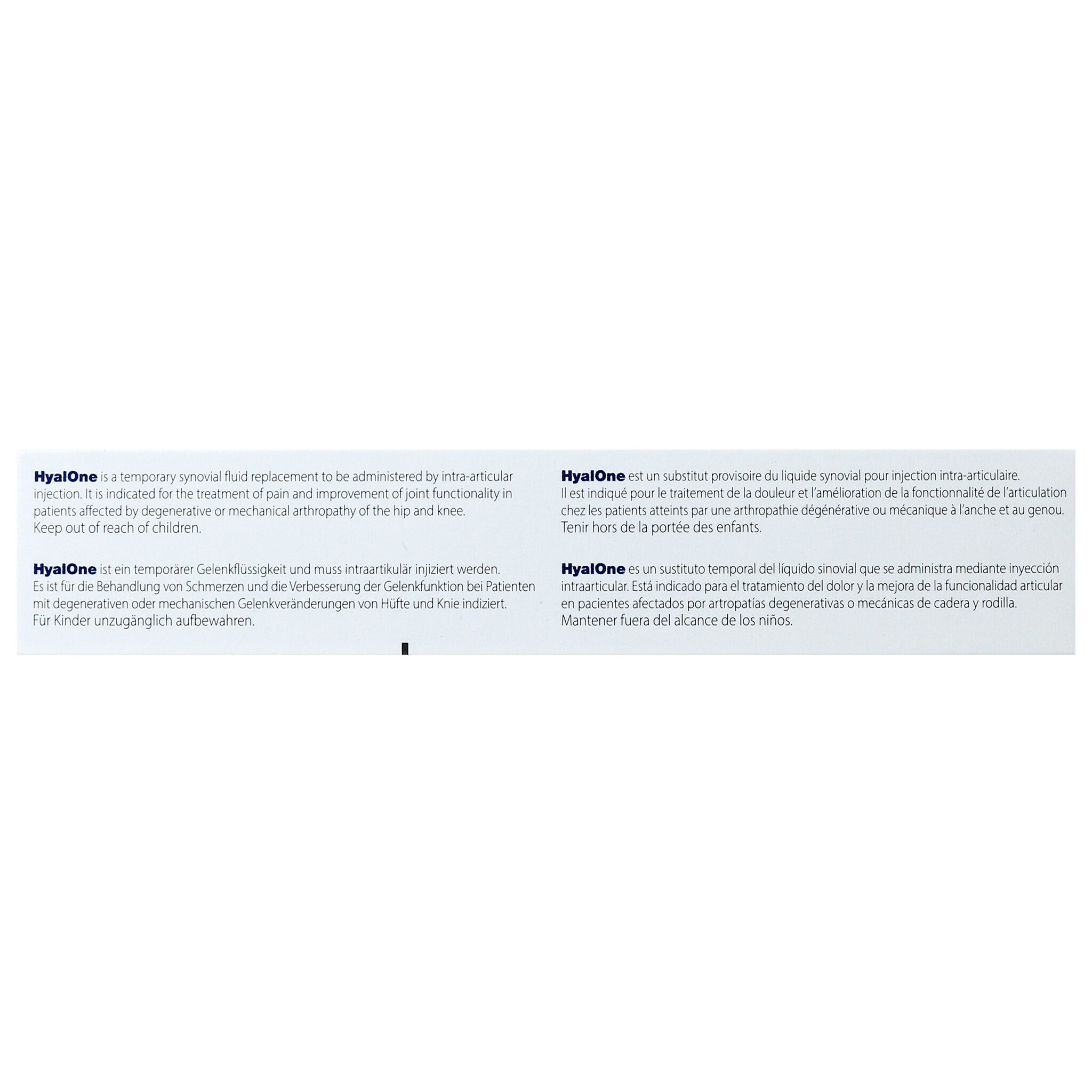 HyalOne® (sterile FSPR, 4 ml)