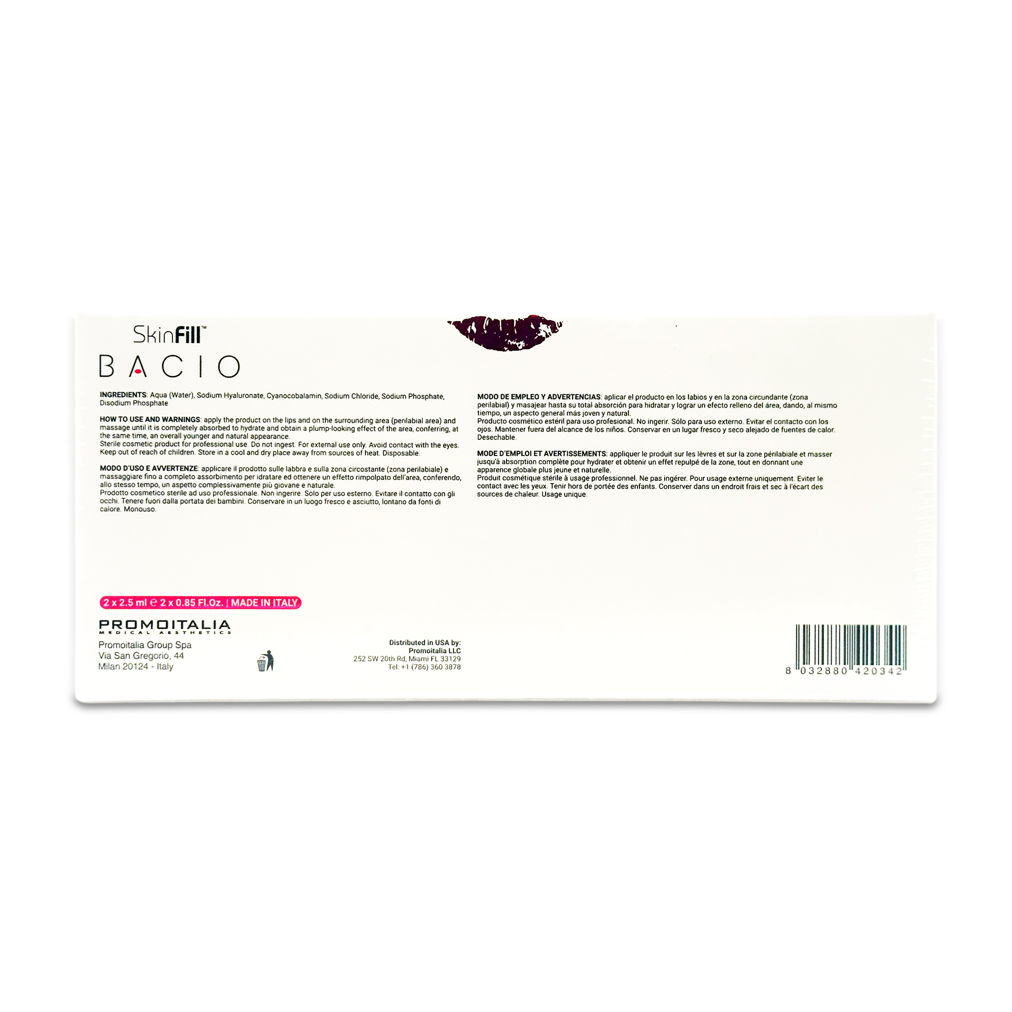 SkinFill Bacio Lip Booster (2 x 2,5 ml)