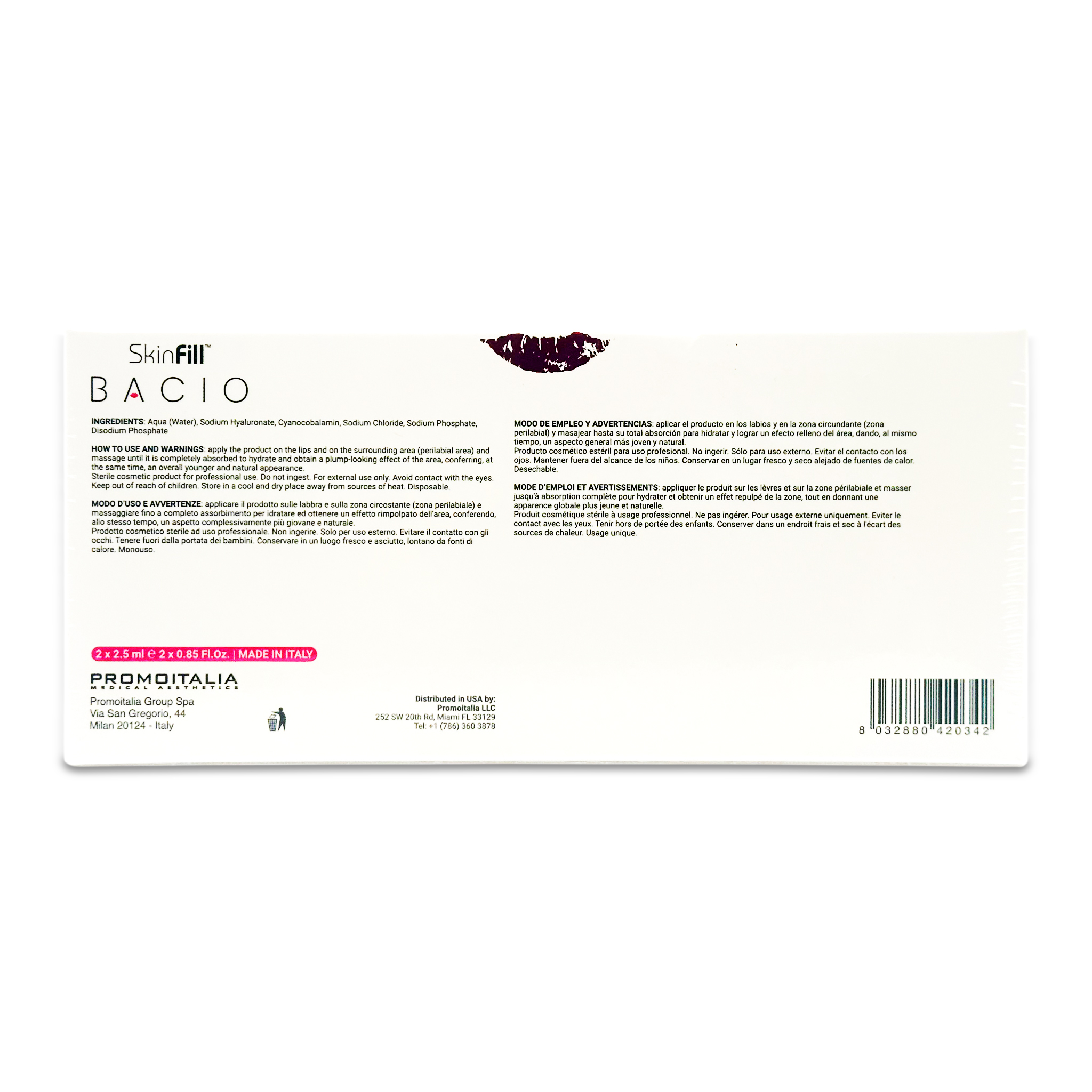 SkinFill Bacio Lip Booster (2 x 2,5 ml)
