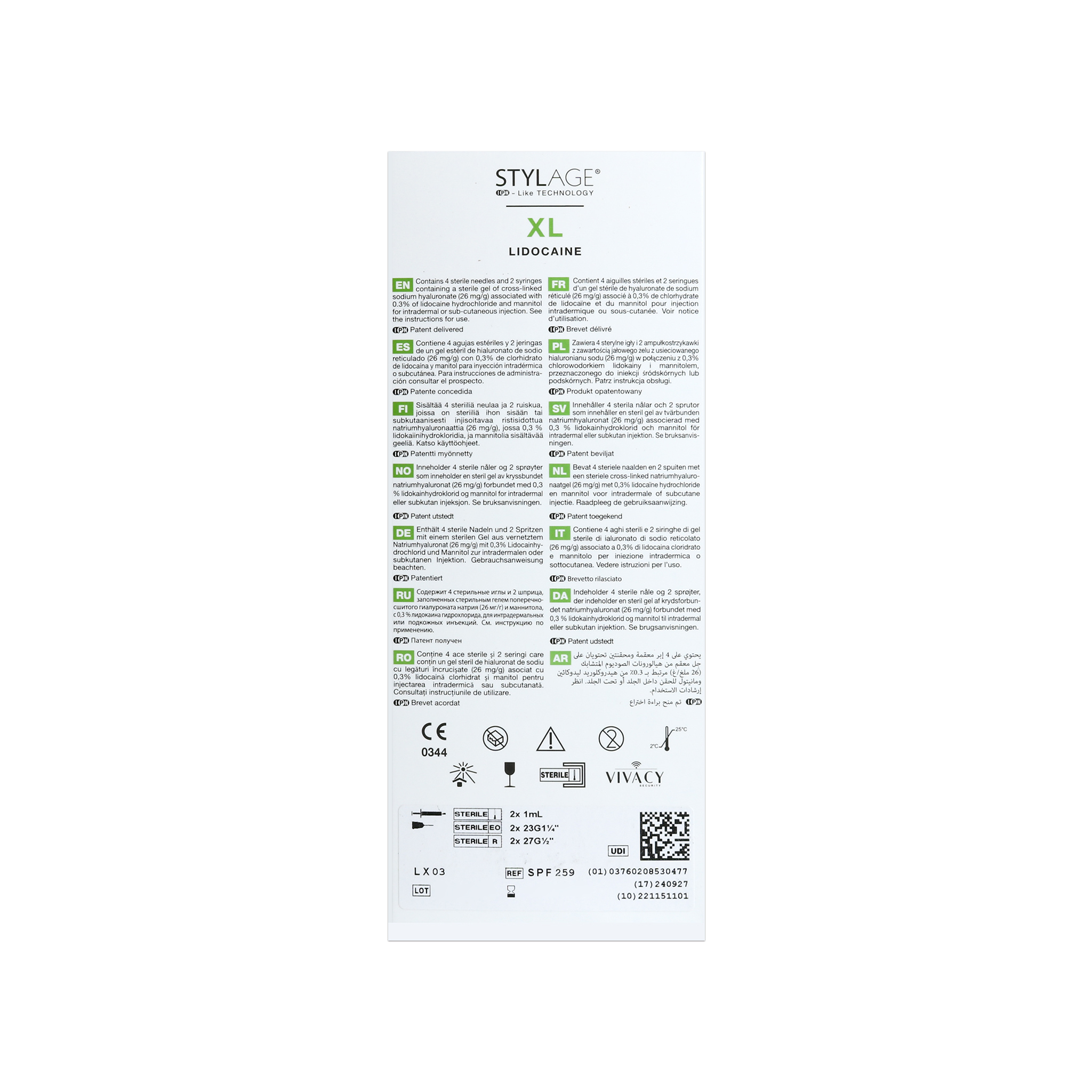 Stylage Bi-Soft XL Lidocain (2 x 1 ml) Stylage Bi-Soft XL Lidocain (2 x 1 ml)