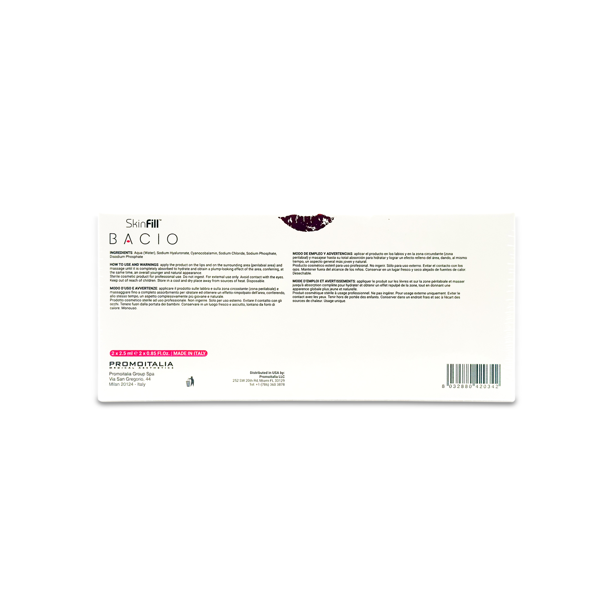 SkinFill Bacio Lip Booster (2 x 2,5 ml)