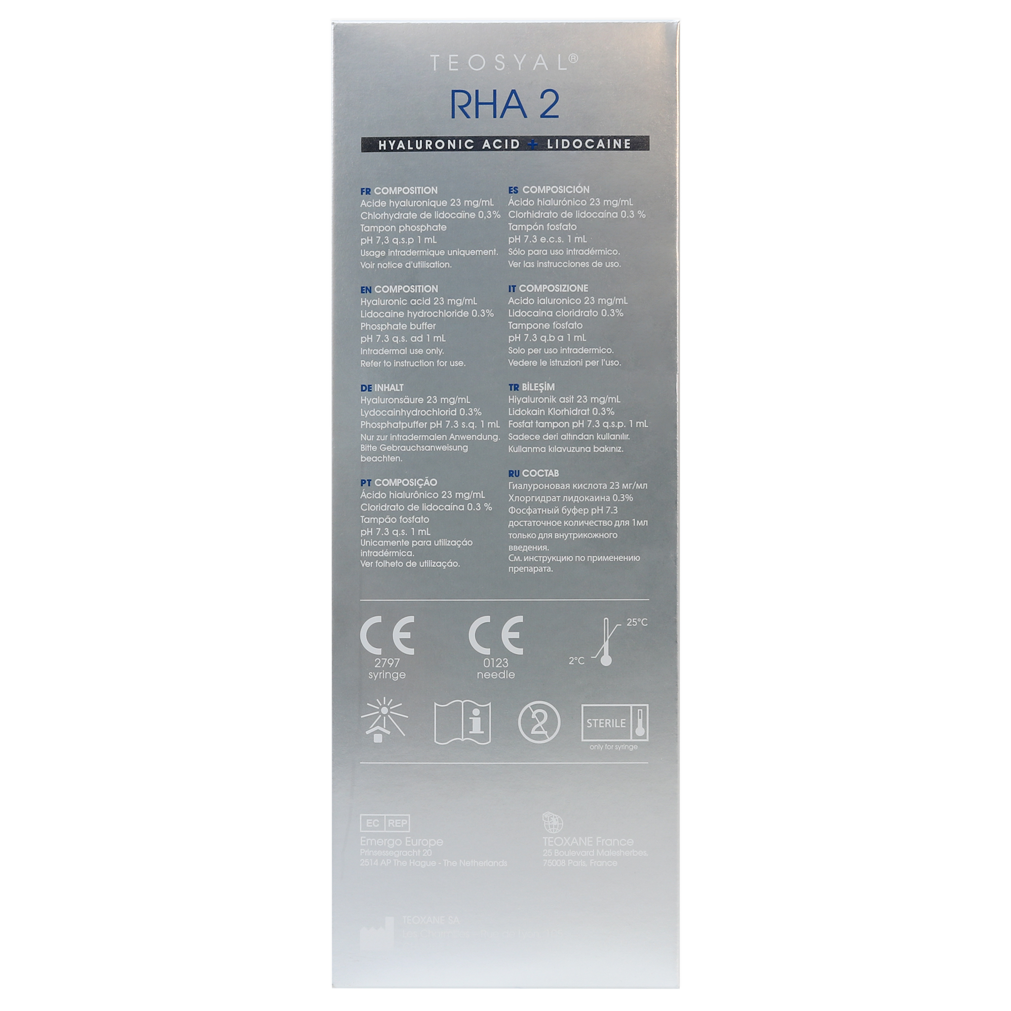 Teosyal RHA 2 mit Lidocain (2 x 1 ml)