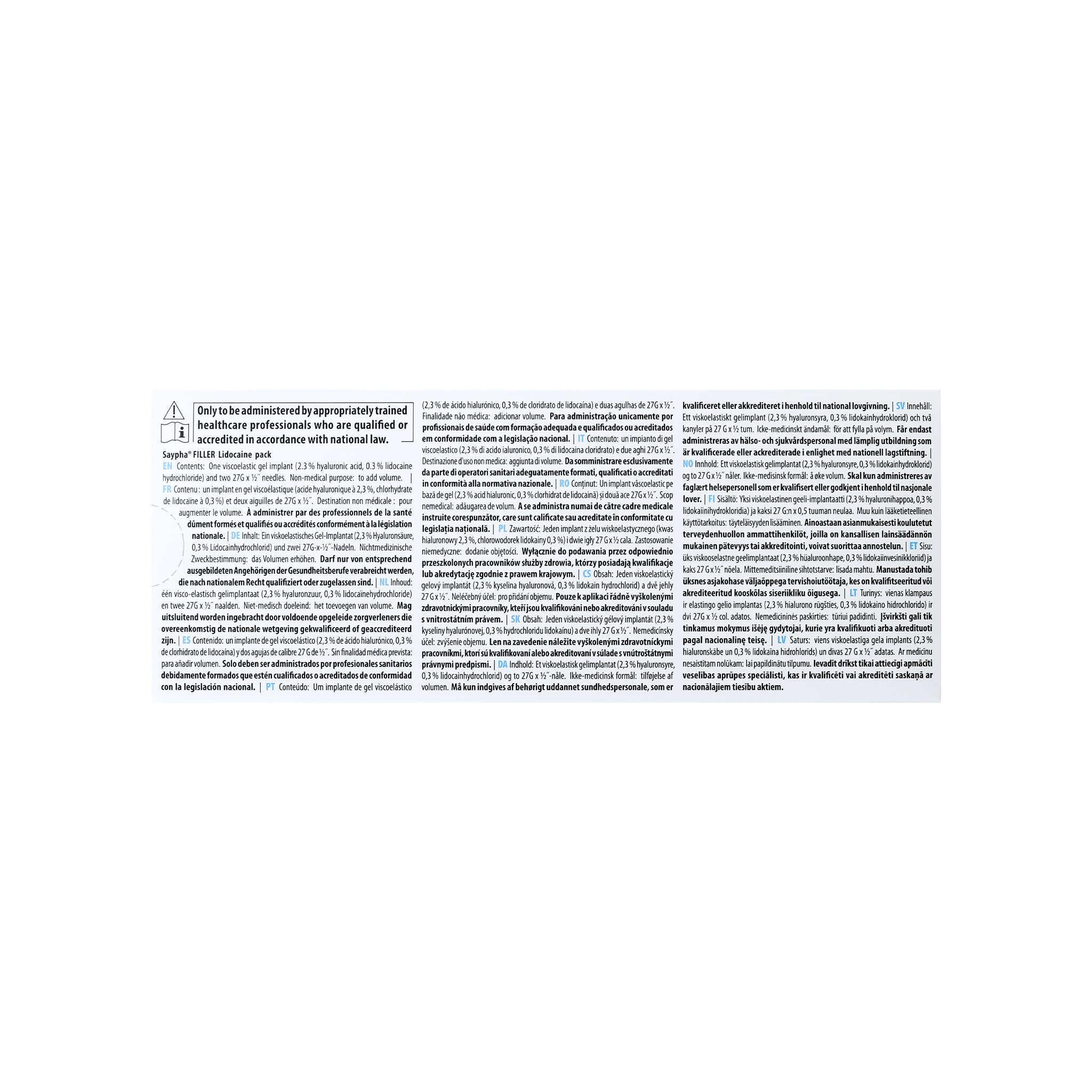 Saypha Filler mit Lidocain (1 x 1 ml) Saypha Filler mit Lidocain (1 x 1 ml)