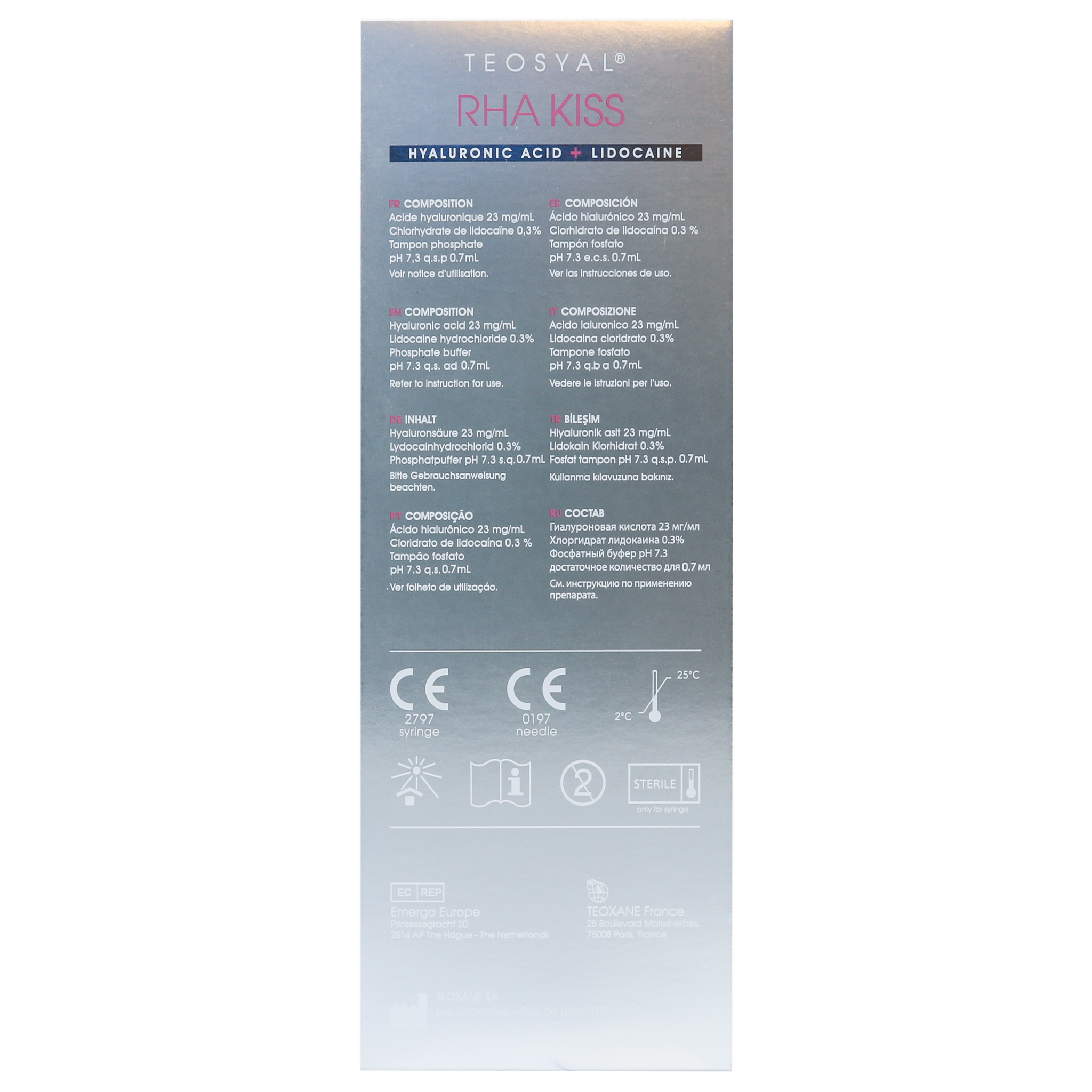 Teosyal RHA Kiss (2 x 0,7 ml) Teosyal RHA Kiss (2 x 0,7 ml)