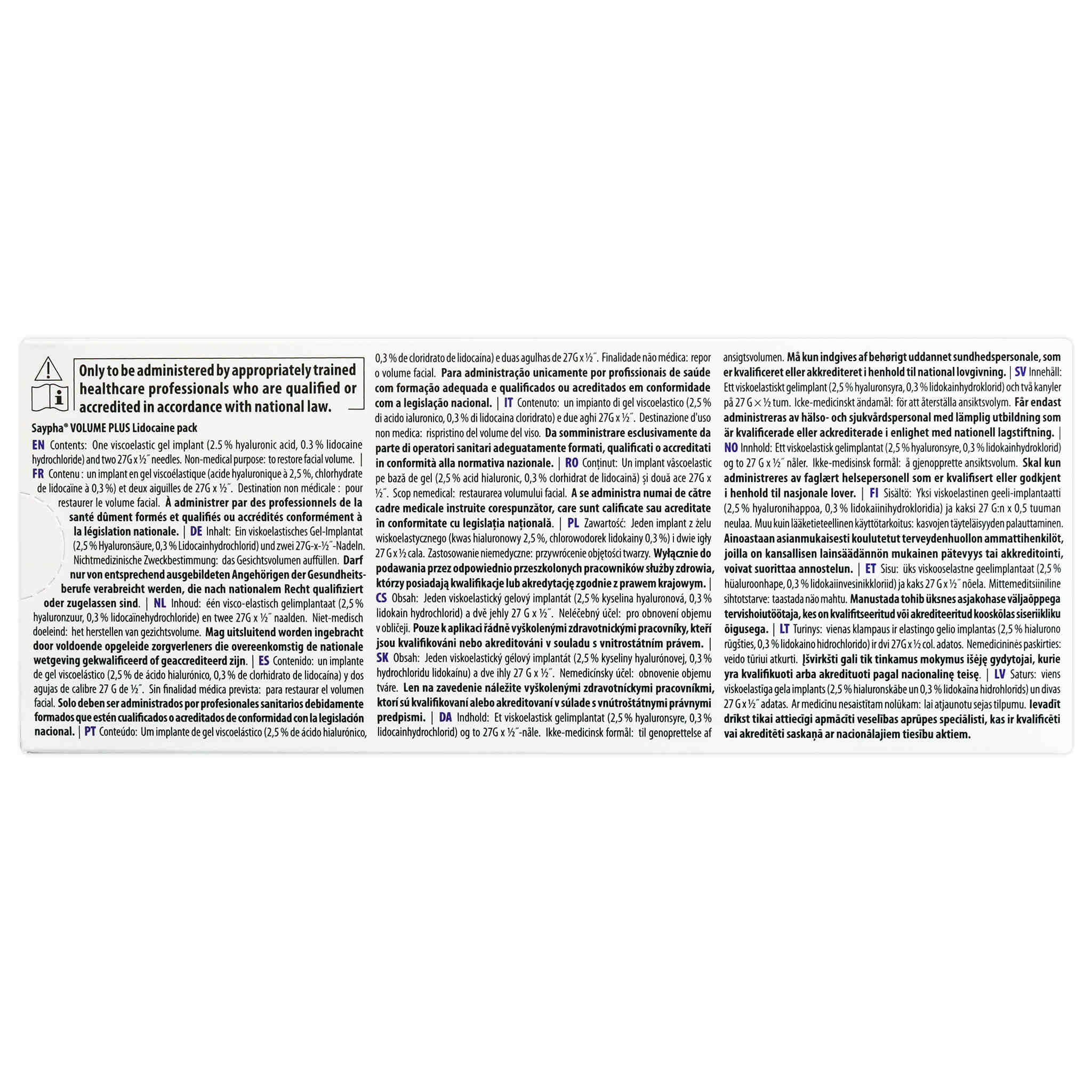 Saypha Volume Plus Lidocain (1 x 1 ml)