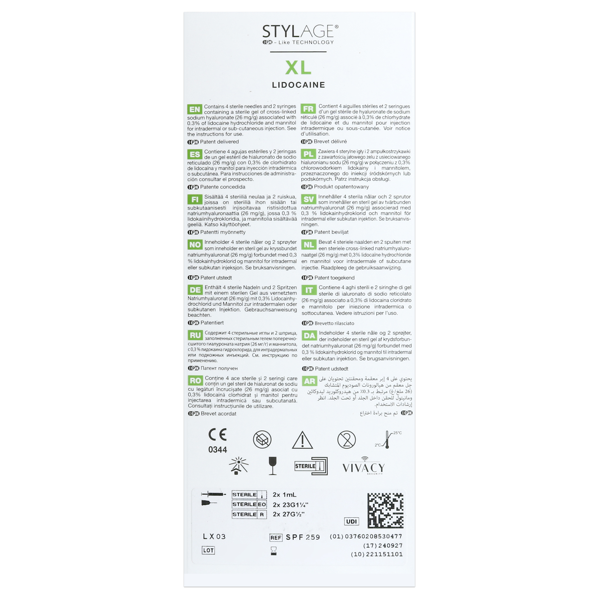 Stylage Bi-Soft XL Lidocain (2 x 1 ml) Stylage Bi-Soft XL Lidocain (2 x 1 ml)